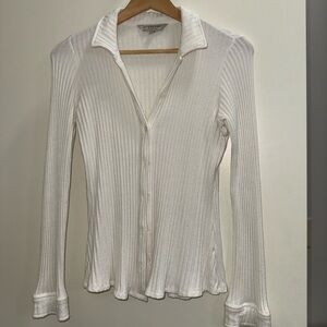 Liverpool LA Ivory Textured Blouse